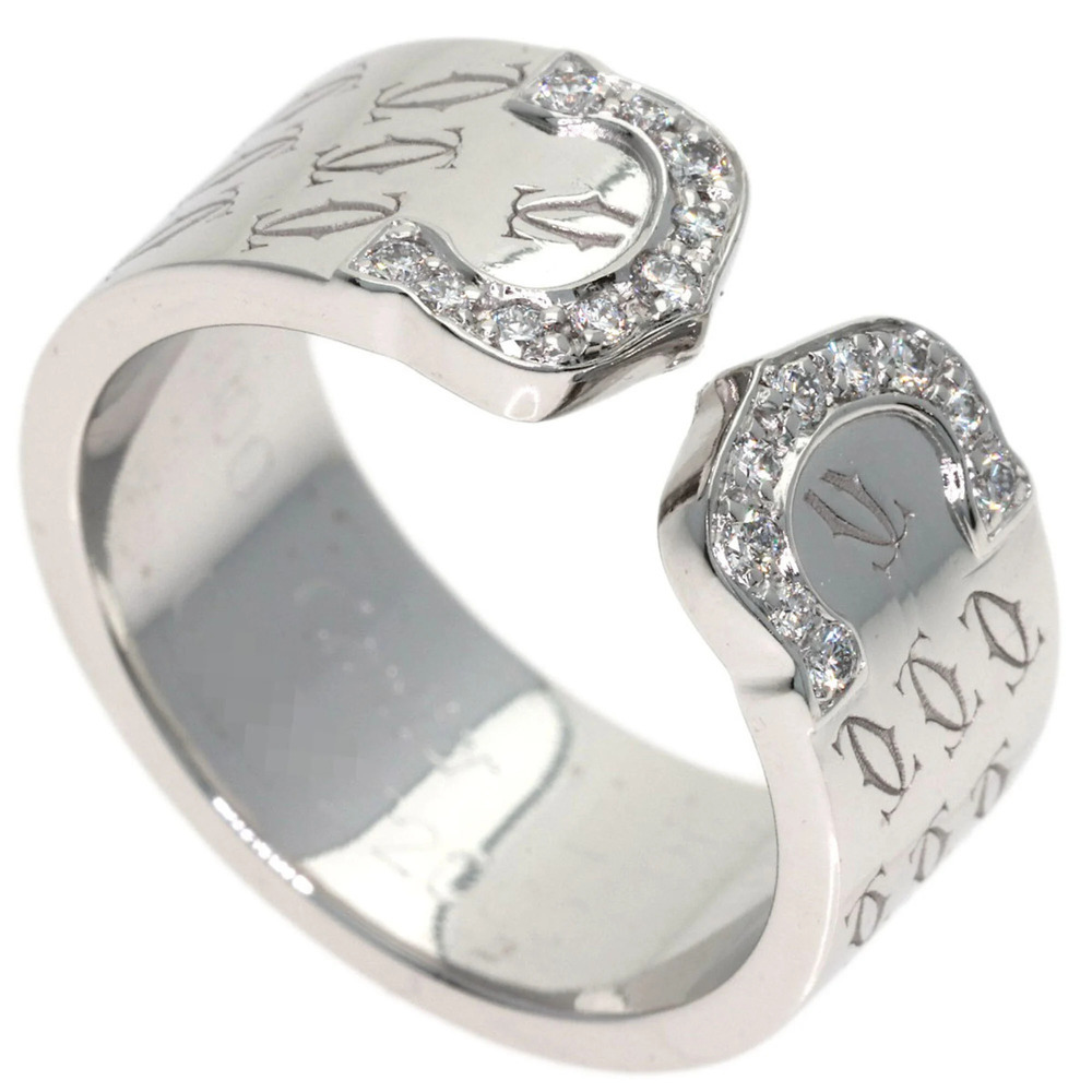 CARTIER 18k Silver Diamond Ring #51